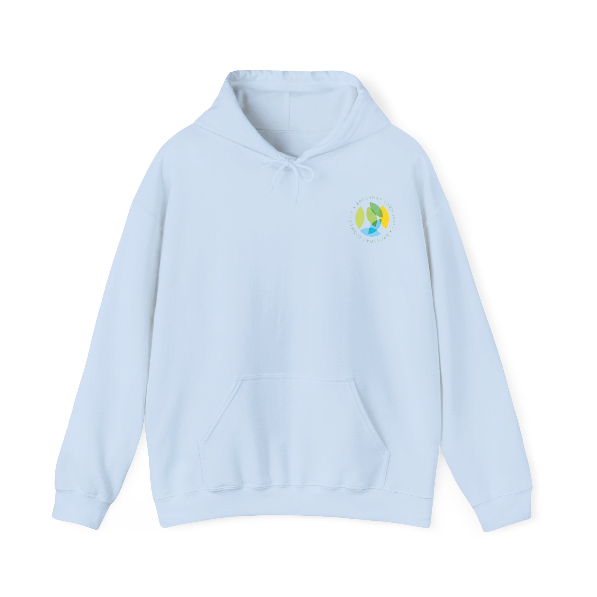 Serving New Yorkers Light Blue Hoodie - Broadway Community Collection